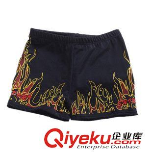 6月新品3 外貿(mào)男孩酷炫焰火時尚小泳褲兒童泳褲