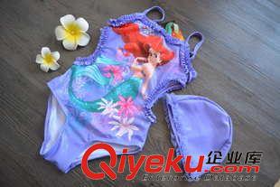 5月新品2 米棉原單兒童美人魚連帽可愛泳衣女孩