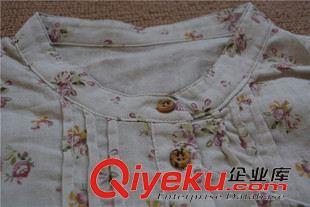 3月新品 米棉日單雙層紗純棉超柔舒適女孩田園風小花襯衣原始圖片3