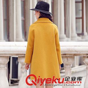毛昵 外套 2015秋裝新款女裝羊毛呢外套中長(zhǎng)款呢子大衣女gd雙面呢大衣原始圖片2