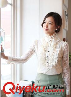 襯衫，雪紡衫,蕾絲衫 新款加肥加大碼女裝韓版上衣蕾絲衫顯瘦長袖