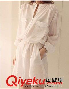 襯衫，雪紡衫,蕾絲衫 102#新款歐美性感 碎花雪紡襯衫女修身長(zhǎng)袖印花襯衣大碼