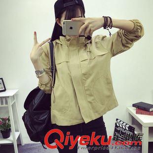 夏季原宿風(fēng)T恤 韓國(guó)ulzzang {dj2}定制 小高領(lǐng)拼色口袋寬松款套頭衛(wèi)衣 男女