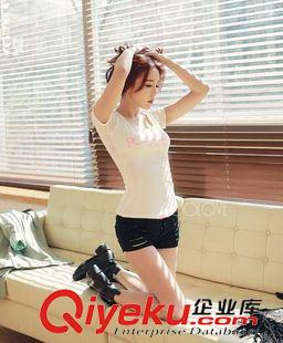 未分類 2015夏裝新款莫代爾女式T恤短袖U領韓版百搭修身性感夜店女裝