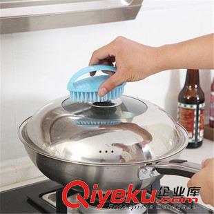 創意廚房用品 糖果色橢圓形帶把手廚房清潔刷 鞋刷 洗衣刷原始圖片2