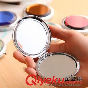 化妝美容工具 時(shí)尚彩色水晶化妝鏡便攜折疊隨身小鏡子創(chuàng)意復(fù)古女士雙面鏡批發(fā)原始圖片3