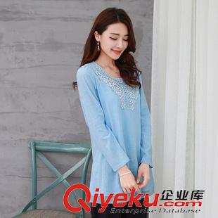 7.13 2015秋裝新款韓版中長款棉麻薄款風衣寬松休閑七分袖外套女