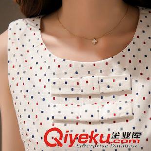 6.19 2015夏裝新款韓版女裝大碼寬松波點亞麻棉麻女連衣裙子原始圖片3