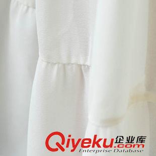 5.27 2015夏季長款雪紡連衣裙純色大碼收腰修身時(shí)尚波西米亞沙灘女長裙原始圖片3