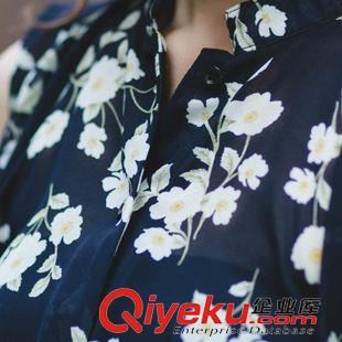 5.27 襯衫女修身款2015春夏女裝新款韓版無袖雪紡打底寬松印花襯衫上衣原始圖片2