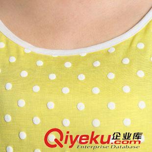 5.28 七里街QLJ961 歐洲站新款女裝代銷(xiāo) 時(shí)尚波點(diǎn)文藝范棉麻短袖連衣裙