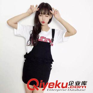 精品推薦 6208韓國代購實拍曹若涵 新學(xué)院風(fēng)顯瘦背帶裙簡約修身時尚連衣裙原始圖片2