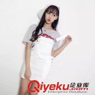精品推薦 6208韓國代購實拍曹若涵 新學(xué)院風(fēng)顯瘦背帶裙簡約修身時尚連衣裙原始圖片3