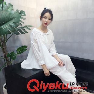 FX快訂活動第二期 8088初秋女裝新品{dj2}定制純棉柔軟家居服喇叭袖純色寬松睡衣套裝