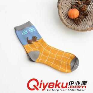 9月7日~9月12日新款 日本原宿 cos手繪漫畫童趣荷包蛋小貓小黃人棉襪中筒襪子 秋冬原始圖片3