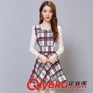 打底衫 2015秋季新款韓版氣質淑女優雅中腰顯瘦長袖打底裙連衣裙女裝