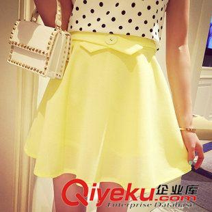 8月28號新款 2015夏季女裝新款韓版時尚百搭淑女范半身裙小網格氣質半身短裙原始圖片2