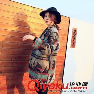 2015秋冬毛呢 一件代發2015秋季新品女裝時尚民族風寬松西服一粒扣毛呢外套潮