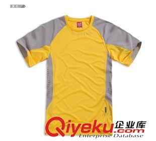 吸濕排汗t恤 圓領T恤定做 2014新款T恤 拼色運動廣告T恤衫生產廠家 加印LOGO原始圖片2