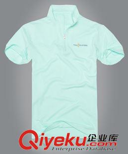 商務(wù)t恤 男式翻領(lǐng)短袖T恤生產(chǎn)廠家 2015新款T恤衫定做 莫代爾T恤加工原始圖片3