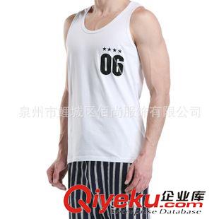 男士時尚背心 SEOBEAN希賓爆款男士純棉背心 夏日休閑個性 健身運動寬松背心原始圖片2
