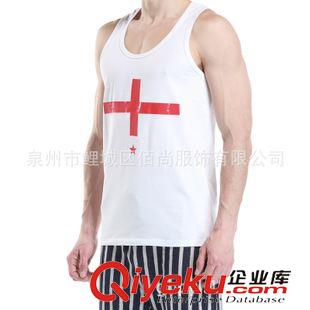 男士時尚背心 SEOBEAN希賓爆款男士純棉背心 夏日休閑個性 健身運動寬松背心原始圖片3
