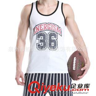 男士時(shí)尚背心 SEOBEAN/希賓男士背心 印花健身內(nèi)衣 夏季運(yùn)動(dòng)跑步打底 背心批發(fā)原始圖片3