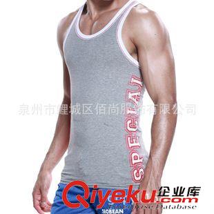 男士時尚背心 seobean希賓運動背心 男士緊身修身背心 夏季純棉打底健身背心原始圖片2