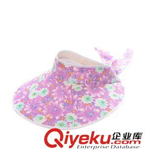 空頂帽 藝海夏季熱銷韓版女式防曬空頂帽 蝴蝶結飄帶設計 義烏帽子批發原始圖片3