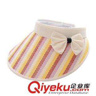 發(fā)夾帽 藝海新款時尚紙草發(fā)夾帽防紫外線空頂帽 夏季女士防曬遮陽帽PVC原始圖片3