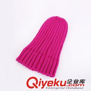 毛線帽 韓國可愛糖果色針織毛線帽男女秋冬韓版百搭情侶保暖帽直筒型批發(fā)原始圖片2