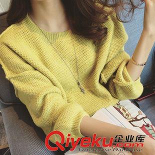 10月7號新款 加盟女*秋冬新品 韓版時(shí)尚反穿設(shè)計(jì)柔軟純色寬松套頭毛衣女長袖潮