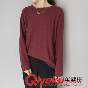 10月28号新款 包邮女*秋冬新品2015学院风圆领长袖宽松双层棉厚实长袖打底衫T恤