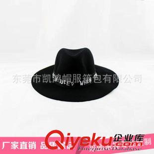 禮帽 冬季保暖定型圓頂禮帽 小圓帽卷邊毛呢 百搭復(fù)古街頭休閑禮帽原始圖片3