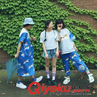 2015-06上新 塔卡沙 貓咪T恤 韓版寬松大碼 男女古著情侶裝班服 軟妹夏裝