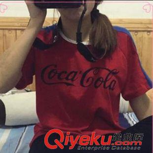 女士T恤 清倉(cāng)處理 2015韓國(guó)ulzzang原宿可樂(lè)短袖 男女古著學(xué)生T恤情侶裝女原始圖片3