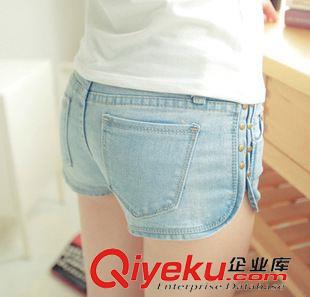 牛仔系列 實拍 2015新款牛仔四?？蹚椓λ淬U筆小腳長褲女