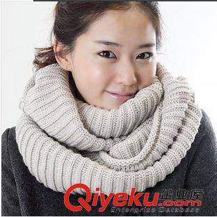 針織圍巾 圍脖 李孝利同款 男女情侶元寶針織圍脖 男女毛線圍巾原始圖片3