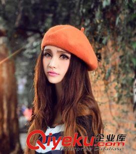 成人 帽子 熱銷 韓版時尚羊毛貝雷帽 女帽子潮 畫家帽 羊毛呢蓓蕾帽原始圖片2
