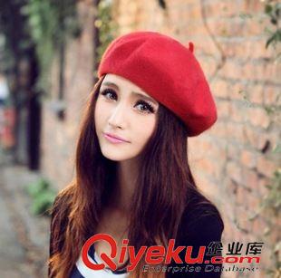成人 帽子 熱銷 韓版時尚羊毛貝雷帽 女帽子潮 畫家帽 羊毛呢蓓蕾帽原始圖片3