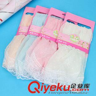 防曬袖套 春夏爆款 小碎花毛球雪紡防曬袖套 女生甜美碎花蕾絲邊袖套批發(fā)原始圖片3
