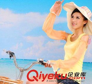 防曬袖套 夏季新款素色防曬袖套批發(fā) 簡約長款遮陽防紫外線女護袖 蕾絲袖套原始圖片2