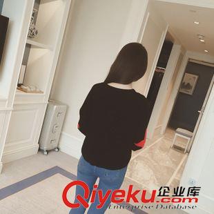 爆款推薦！ 2015秋裝韓國新款舒適五角星寬松短款針織衫上衣女原始圖片3