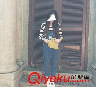 10月17號上新！ 韓國背帶褲女2015秋冬新款寬松牛仔垮褲 女韓版米奇卡通長褲原始圖片2