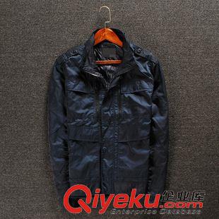 10月份第二期新品 2015男士新款休閑夾克外套純色百搭休閑夾克現(xiàn)貨修身男夾克