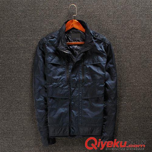 10月份第二期新品 2015男士新款休閑夾克外套純色百搭休閑夾克現(xiàn)貨修身男夾克