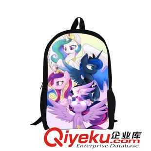 小馬寶莉系列 外貿原單現貨pony小馬寶莉兒童書包小學生書包抗壓減負雙肩包批發原始圖片3