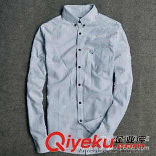襯衫 2015年春裝新品 gd品質 純色百搭商務休閑男士長袖襯衫 打底