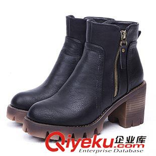 9月新款推薦 2015秋季新款休閑女鞋zp單鞋系帶厚底平跟拼色運(yùn)動(dòng)鞋 廠價(jià)直銷