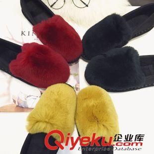 毛毛鞋 2015冬季獺兔毛雪地靴女真皮翻毛平底加絨厚短靴子學生蝴蝶結棉鞋
